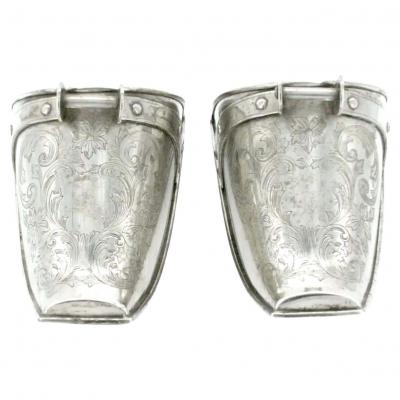  Sheffield 19th Century English Plate Pair Wall Sconce Vase