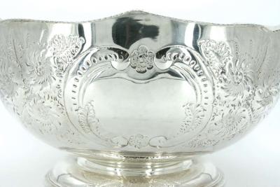  Sheffield Large English Sheffield Punch Bowl Cooler