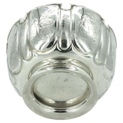  Sheffield Old English Silver Chinoiserie Centerpiece Bowl