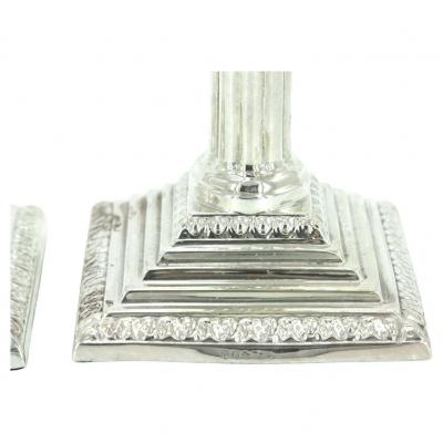  Sheffield Old Sheffield English Plate Piano Candlestick