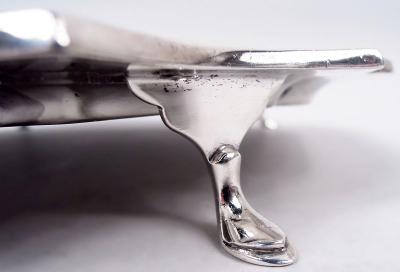  Sheffield Traditional English Georgian Square Cartouche Salver Tray 1930