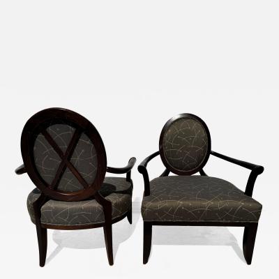  Sherrill Furniture Co Pair of Modern Sculpted Style Bergeres by Sherrill Furniture