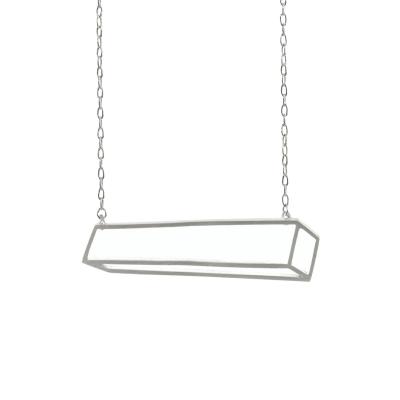  Shimell Madden Shimell Madden Matte Silver Horizontal Bar Necklace
