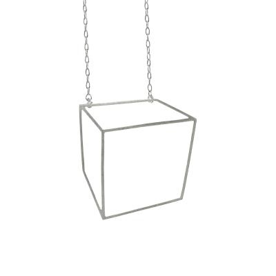  Shimell Madden Shimell Madden Matte Silver Large Cube Necklace