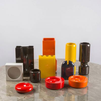  Sicart Rare Set of 11 Ceramic Centerpieces by Angelo Spagnolo for Sicart