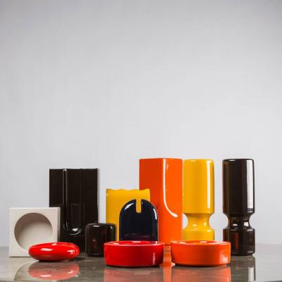  Sicart Rare Set of 11 Ceramic Centerpieces by Angelo Spagnolo for Sicart