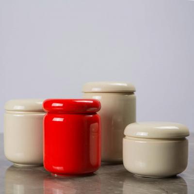  Sicart Set of Four Glazed Ceramic Boxes by Angelo Spagnolo for Sicart