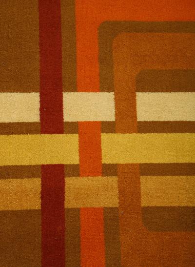 Sidera Multicolored Wool Italian Carpet or Rug by Sidera 1970 Italy
