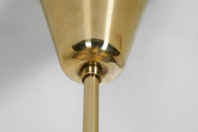  Sieva OY Brass and Glass Ornamental Chandelier by Siev Oy Finland 1950s