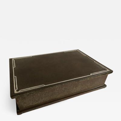  Silvercrest Bronze Silver Crest Mens Humidor Box Bronze and Sterling