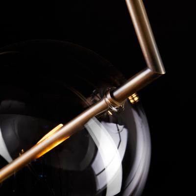  Silvio Mondino Studio Fulmine Aged Three Lights Floor to Ceiling Sculptural Lamp Brushed Brass