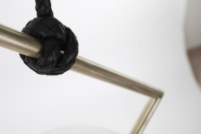  Silvio Mondino Studio Nuvola BOLD One Light Pendant Stardust White Blown Glass Leather Brass