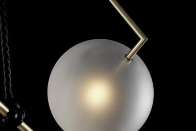  Silvio Mondino Studio Nuvola BOLD Three Lights Stardust White Contemporary Chandelier Handblown Glass