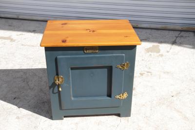  Simmons Company Furniture Vintage White Clad Oak Wood Ice Box Nightstand Cabinet Chest End Table
