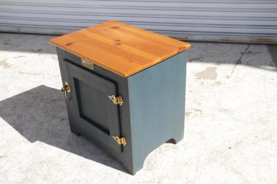  Simmons Company Furniture Vintage White Clad Oak Wood Ice Box Nightstand Cabinet Chest End Table