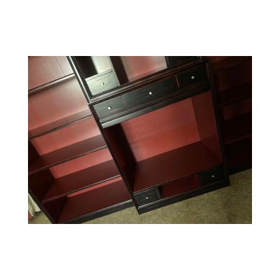  SimoEng 1980s Classic Bookcase of High Italian Craftsmanship With Tv Shelf or Bar