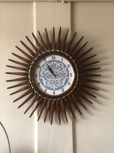  SimoEng 1990s Sunbeam Maple Wood Clock