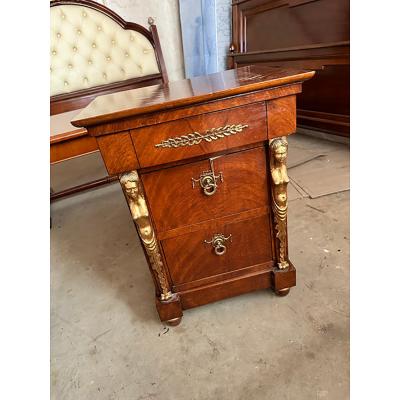  SimoEng 3 Chest of Drawers and Two Bedside Tables With Gold Caryatids