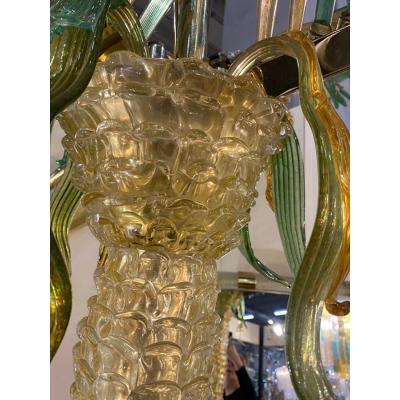 SimoEng 70s Vintage Palm Murano Glass Floor Lamp