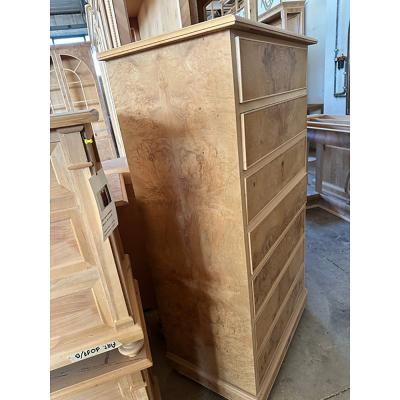  SimoEng 800 Empire Style Desk Chest of Drawers in Natural Burl Wood on Ash