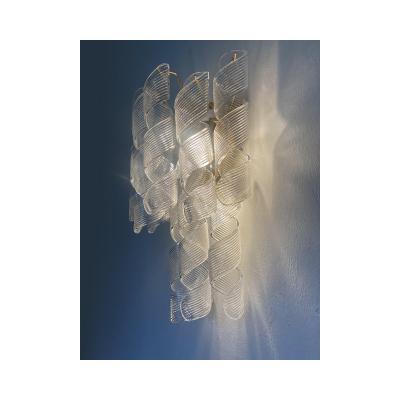  SimoEng A Pair of Contemporary Transparent Ricci Murano Glass