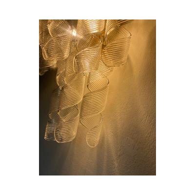  SimoEng A Pair of Contemporary Transparent Ricci Murano Glass