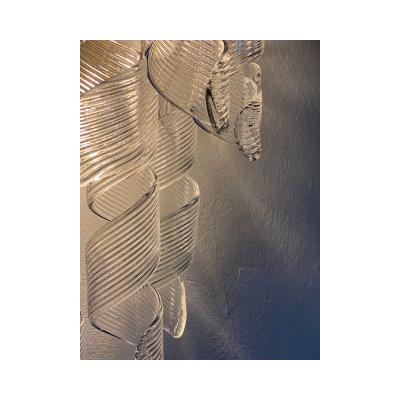  SimoEng A Pair of Contemporary Transparent Ricci Murano Glass