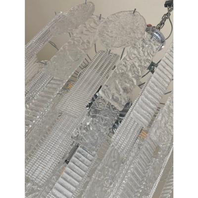  SimoEng Art Deco Murano Glass Style Chandelier Clear Italian Sputnik Art by SimoEng