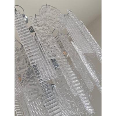  SimoEng Art Deco Murano Glass Style Chandelier Clear Italian Sputnik Art by SimoEng