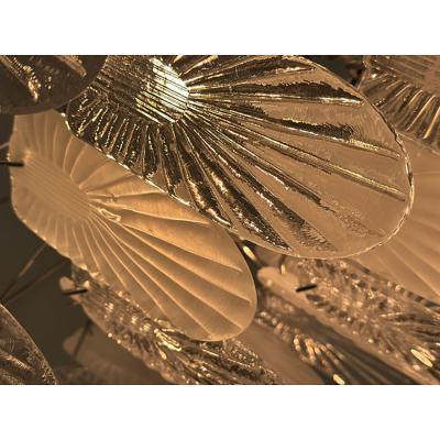  SimoEng Art Deco Murano Style Chandelier Clear and Frosted Italian Sputnik Art