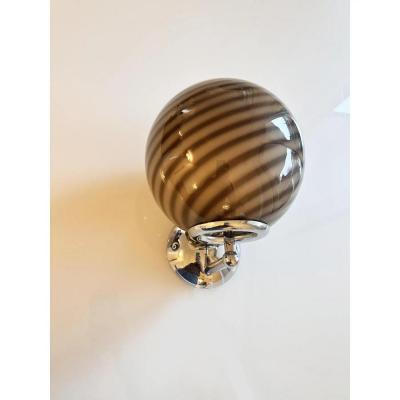 SimoEng Beige and Brown Rods Murano Glass Wall Sconces by Simoeng Set of 2