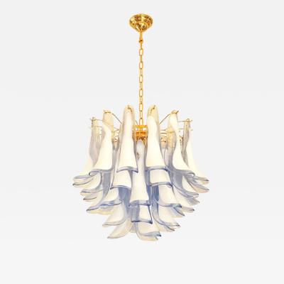  SimoEng Blue Selle Petali Murano Style Glass Sputnik Chandelier