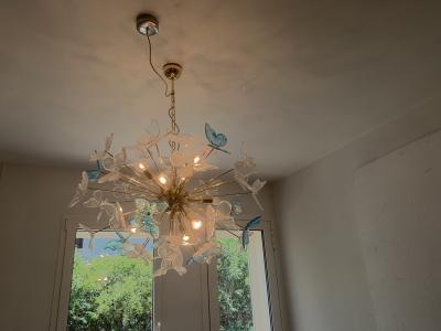  SimoEng Butterfly chandelier sputnik murano glass italian handmade