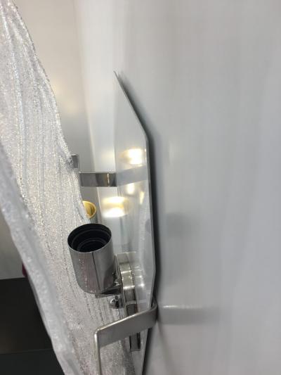 SimoEng CLEAR GRANIGLIA LEAF MURANO GLASS WALL SCONCE