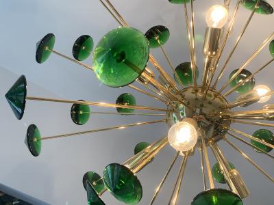  SimoEng Chandelier murano glass sputnik multicolors italian handmade