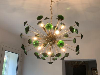  SimoEng Chandelier murano glass sputnik multicolors italian handmade