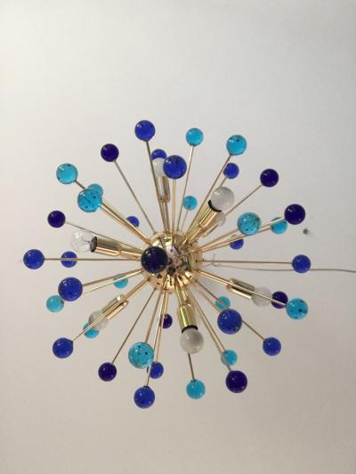  SimoEng Chandelier murano glass sputnik multicolors italian handmade