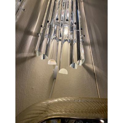  SimoEng Clear Bars Murano Glass Sconces in Dec Style