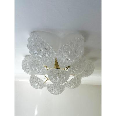  SimoEng Clear Conchiglie Murano Glass Gold Wall Sconce by Simoeng