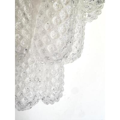  SimoEng Clear Conchiglie Murano Glass Gold Wall Sconce by Simoeng