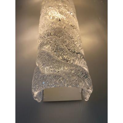  SimoEng Clear Graniglia Murano Glass Wall Sconce