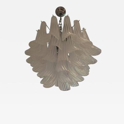  SimoEng Clear Selle Seghettate Murano Glass Venini Style Chandelier