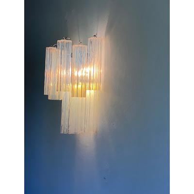  SimoEng Clear graniglia Murano Glass Wall Sconce
