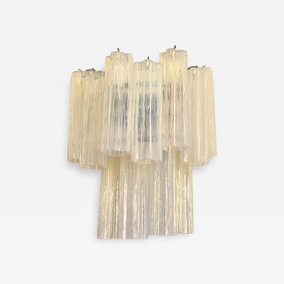  SimoEng Clear graniglia Murano Glass Wall Sconce