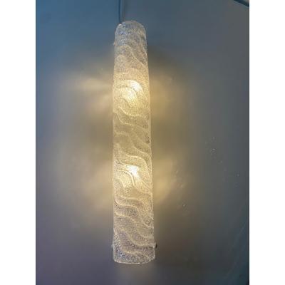  SimoEng Clear graniglia Murano Glass Wall Sconce