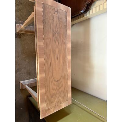  SimoEng Consolle in Walnut Feather Wood and Maple and Walnut Inlays With Harp