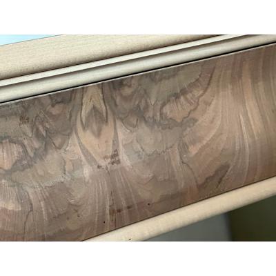  SimoEng Consolle in Walnut Feather Wood and Maple and Walnut Inlays With Harp