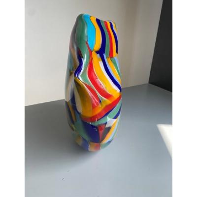  SimoEng Contemporary Abstract Oval Vase in Murano Glass
