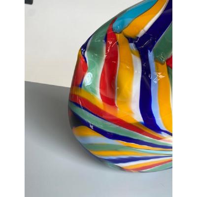  SimoEng Contemporary Abstract Oval Vase in Murano Glass