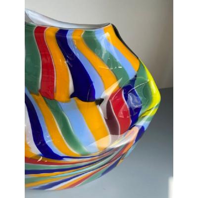  SimoEng Contemporary Abstract Oval Vase in Murano Glass